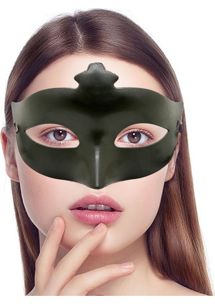 Haki Yeşil Renk Masquerade Kostüm Partisi Venedik Balo Maskesi (3791)