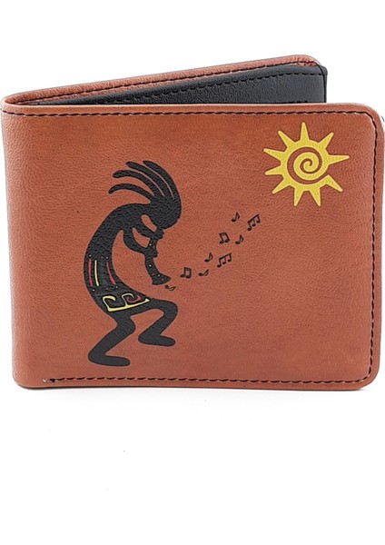 Kokopelli Baskılı Erkek Cüzdanı