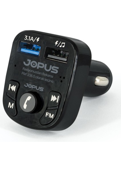 F8 Fm Transmitter Bluetooth Araç Kiti 4.0 Micro Sd USB Yüksek Hızlı Şarj