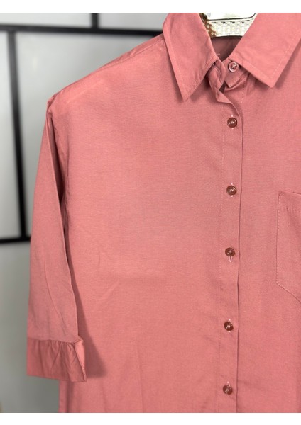 Kısa Truvakar Kol Oversize Kadın Gömlek modelleri