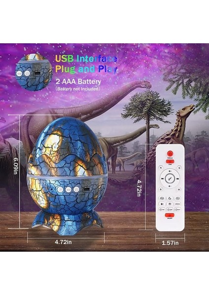 Dekoratif Çatlak Dinozor Yumurtası Ses Hoparlörü ve Gece Lambası modelleri