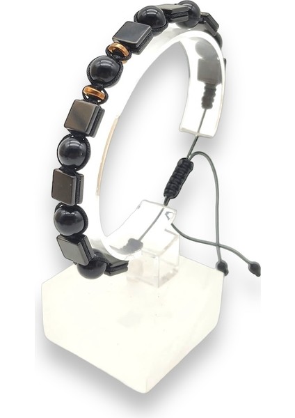 Oniks Hematit Doğal Taş Makrome Bileklik fiyatları