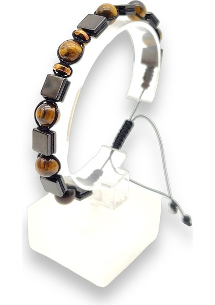 Kaplangözü Hematit Doğal Taş Makrome Bileklik fiyatları