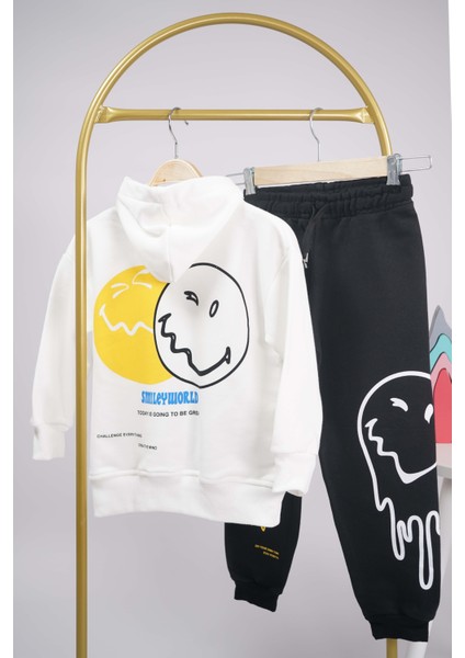 Erkek Çocuk Okula Dönüş Kapşonlu Pamuk Eşofman Takımı fırsatları