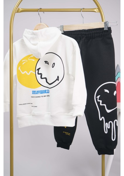 Erkek Çocuk Okula Dönüş Kapşonlu Pamuk Eşofman Takımı indirimleri