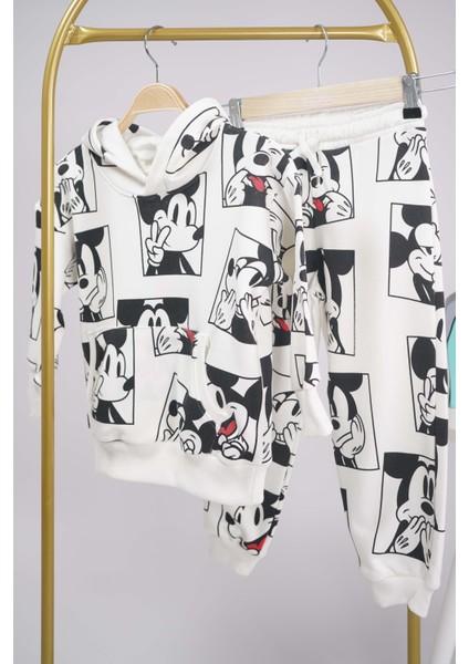 Erkek Çocuk Okula Dönüş Kapşonlu Pamuk Eşofman Takımı fiyatları