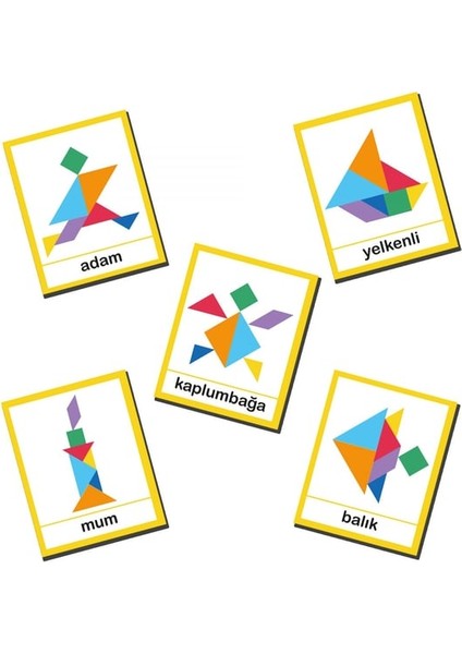 Dev Tangram Puzzle 2+ Yaş Okul Öncesi 2 Yaş Oyuncak Dev Tangram 67 Parça