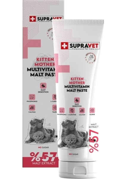 Hamile ve Yavru Kediler Için Kalsiyum ve Taurinli Multi Vitamin Kedi Macunu 100 Gr. ( Extra Malt )