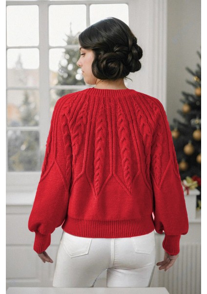 Saç Örgülü Bisiklet Yaka Italyan Kol Triko Kazak fiyatları