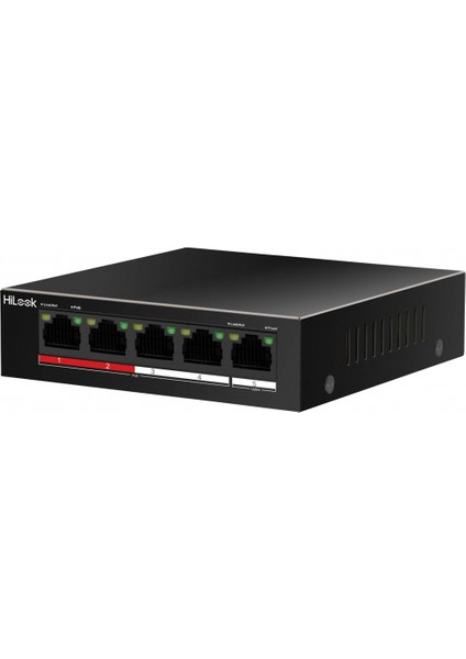 Hılook NS-0105P-35(B), 5 Port, Megabit, 4 Port Poe, 35W, +1 Port Megabit Uplink, Long Range 250METRE, Yönetilemez, Masaüstü Switch