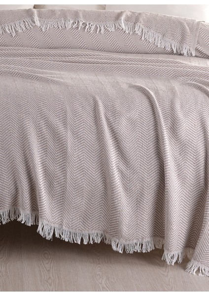 Carden Pamuklu Çift Kişilik Pike-Yatak Örtüsü 200x230 cm Bej