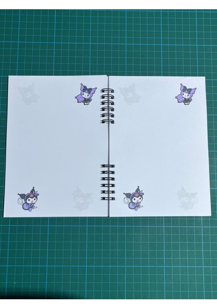 Kuromi 3D Baskı Efektli Stickerlı Defter 50 Sayfa Çizgisiz