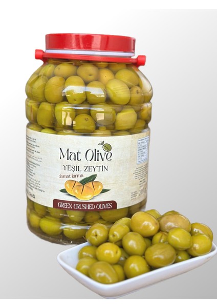 Matolive Yeşil Domat Kırma Zeytin 2 kg