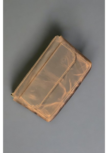 Erkek El Çantası Kahverengi Deri El Bantlı Cüzdan Portföy Çanta Seyahat Bakım El Çantası fırsatları