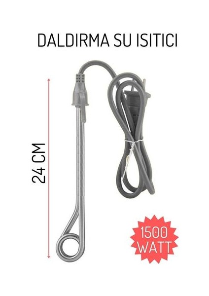 Daldırma Tip Su Isıtıcı 1500W 24 cm