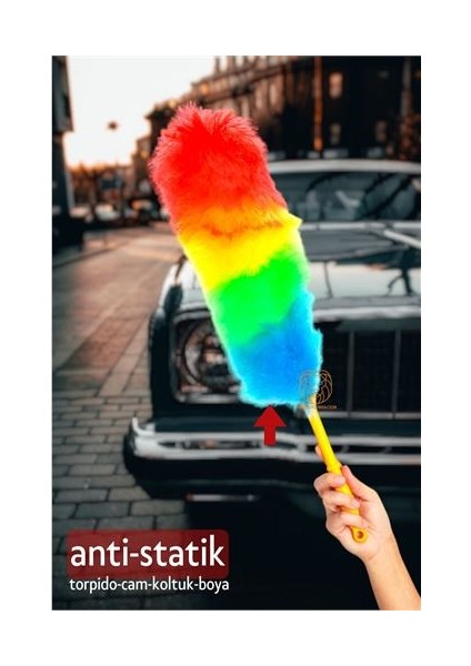 Anti-Statik Toz Alma Püskülü Torpido Koltuk Kaporta Toz Alma Püskülü