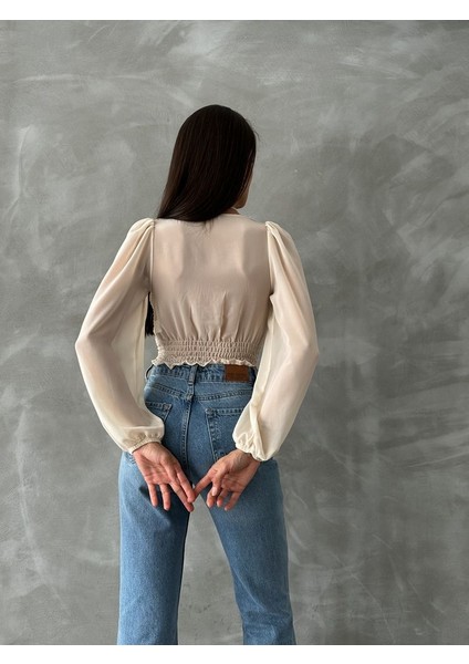 Taş Şifon Kollu Triko Bluz fırsatları