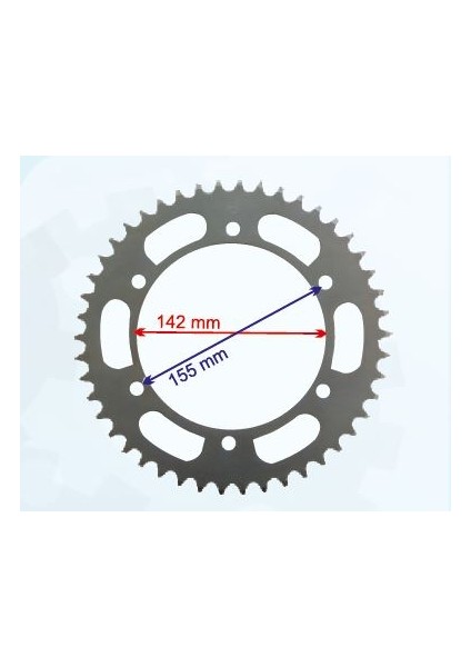 Hyosung GT250R Uyumlu Arka Dişli 520-46T Iç 142 mm 6 Delikli Ind Öm-Erpilsan Elektronik
