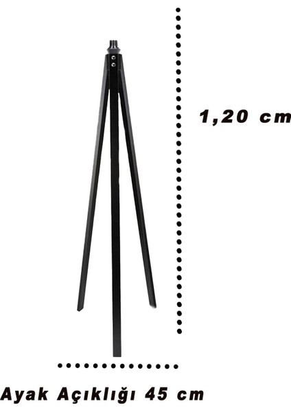 Bej Lambader Tripod Silvanus Model E27 1 Tripod Lambaderler Kumaş