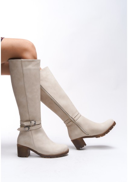 Zauhilde Kadın Toka Detaylı Topuklu Çizme 0012746 fiyatları