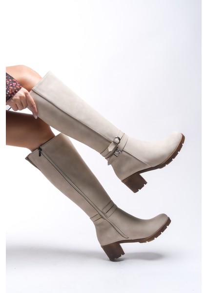 Zauhilde Kadın Toka Detaylı Topuklu Çizme 0012746 modelleri