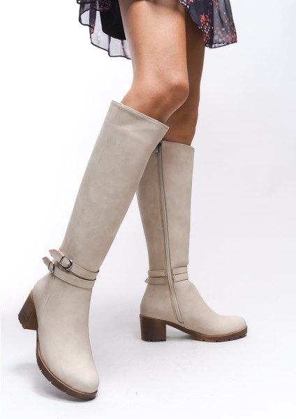 Zauhilde Kadın Toka Detaylı Topuklu Çizme 0012746 fırsatları