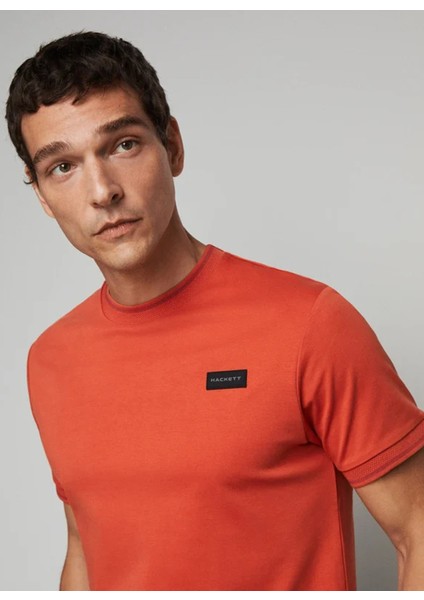 Bisiklet Yaka Turuncu Erkek T-Shirt HM500782