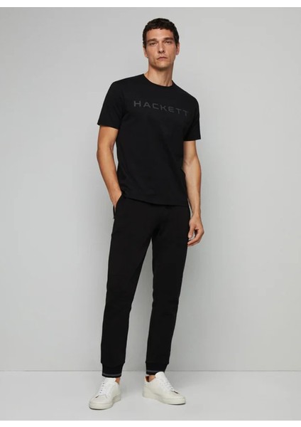 Bisiklet Yaka Siyah Erkek T-Shirt HM500713 fırsatları