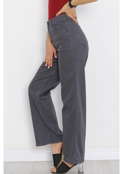 SBN Kadın Palazzo Kot Pantolon Füme