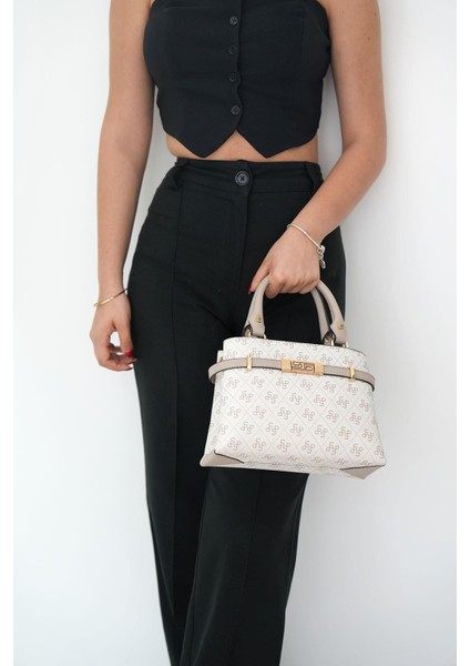 Silver Polo Bej - Kum NV1149 Kadın El Çantası