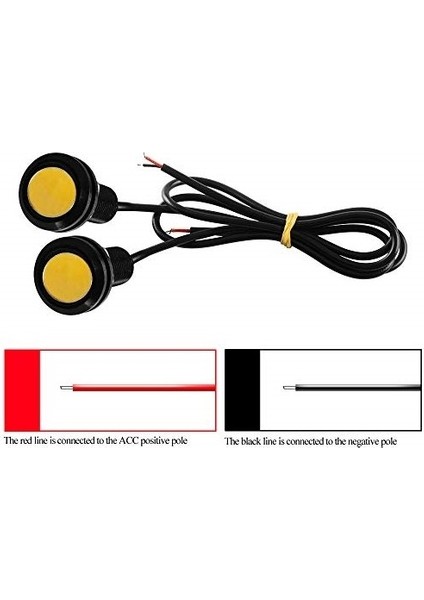 Ayna Altı LED Kartal Gözü Gündüz Farı LED Amber Turuncu 1 Çift fırsatları