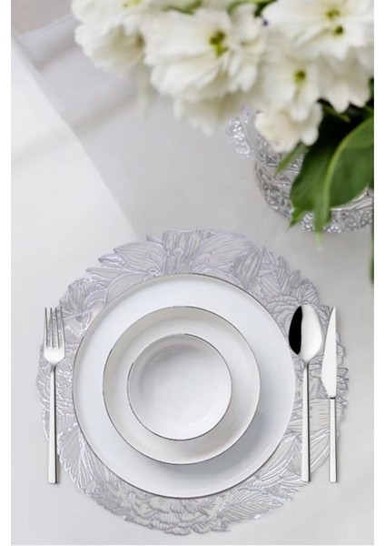 Acar 6’lı Amerikan Servisi Supla Yuvarlak Gümüş 38 cm – ACR-283 C320.033 fiyatları