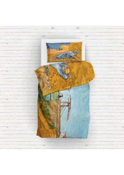 Siesta & Langlois Bridge At Arles Çift Taraflı Nevresim Takımı - 200 cm x 220 cm