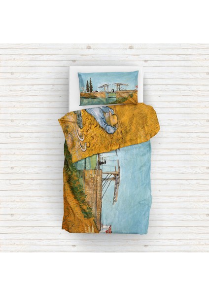 Siesta & Langlois Bridge At Arles Çift Taraflı Nevresim Takımı - 200 cm x 220 cm
