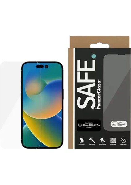 Safe iPhone 15 Pro Şeffaf Cam Ekran Koruyucu