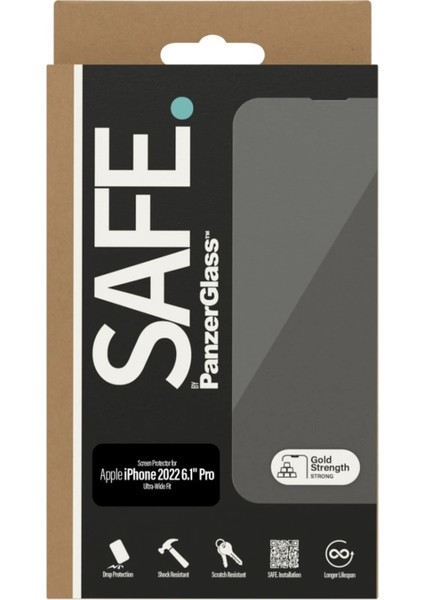 Safe iPhone 15 Pro Şeffaf Cam Ekran Koruyucu