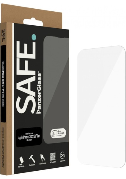 Safe iPhone 15 Pro Şeffaf Cam Ekran Koruyucu
