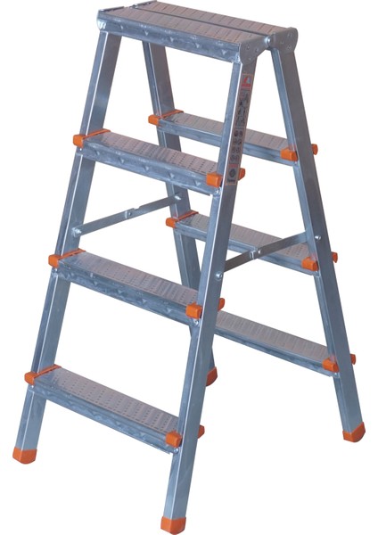 Metal Aktif Gaz Altı Kaynaklı 4+4 Profil Merdiven - Güvenli ve Dayanıklı Ev ve Iş Kullanımına Uygun