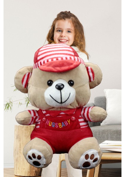 Hugs Baby Kırmızı Elbiseli Peluş Ayıcık 48CM