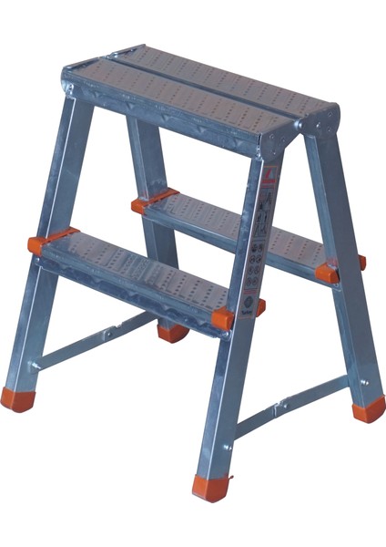 Metal Aktif Gaz Altı Kaynaklı 2+2 Profil Merdiven - Güvenli ve Dayanıklı Ev ve Iş Kullanımına Uygun