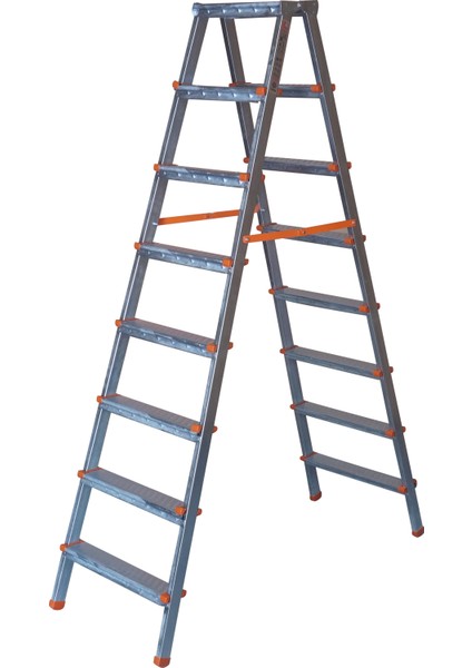 Metal Aktif Gaz Altı Kaynaklı 8+8 Profil Merdiven - Güvenli ve Dayanıklı Ev ve Iş Kullanımına Uygun