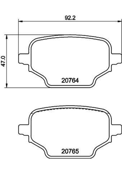 Fren Balatası Arka-(Peugeot Partner 2019/ Cıtroen Berlıngo 2018/ Opel Combo 2019/ Peugeot Rıfter 2019/ Toyota Proace Cıty