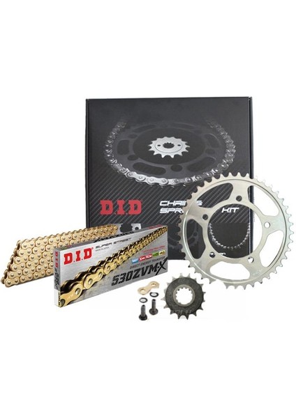 Dıd Ducati Multistrada 1200 Enduro Zincir Dişli Seti (2016-2018) Zvmx Zincir (Gold Renk)