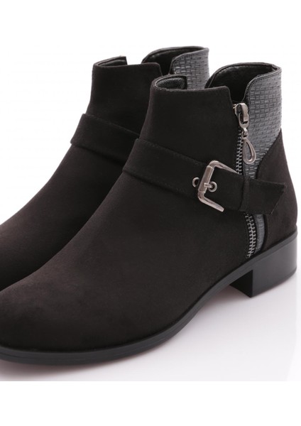 2886-2027 Kadin Fermuarli Kemer Detayli Kisa Topuklu Bilek Bot fırsatları