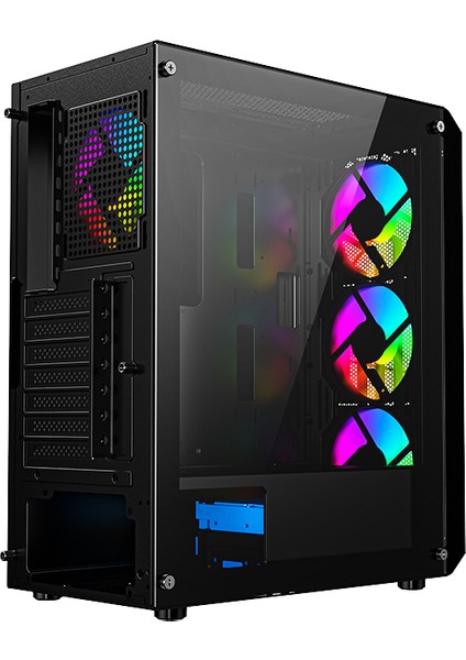 Chiko 4X12 cm Argb Fan Mesh Panel Temper Camlı Gaming Kasa