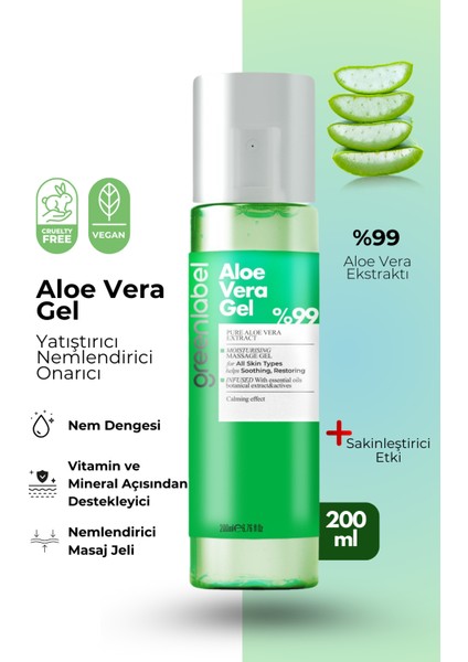Aloe Vera Gel - Aloe Vera Jel Nemlendirici Ve Yatıştırıcı 200 Ml.