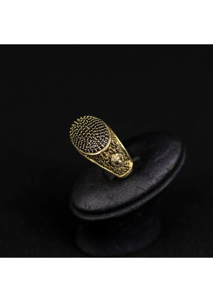 Yatay Oval Pave 925 Ayar Gümüş Erkek Yüzük fiyatları