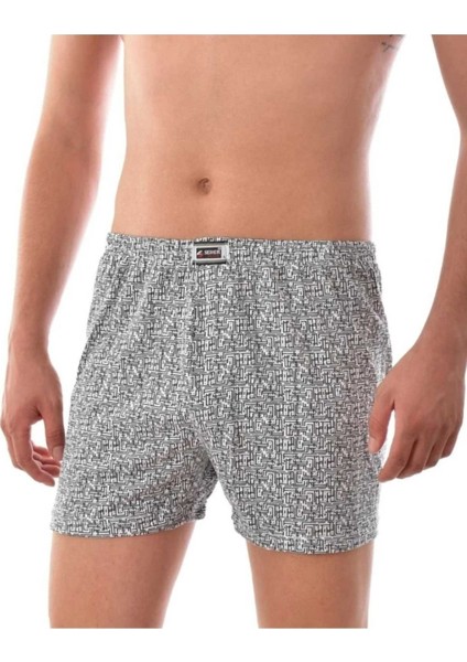 Erkek 12" Li Penye Pamuklu Boxer 0007