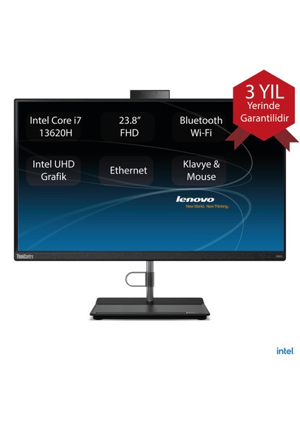 Thinkcentre Neo 30A Intel Core I7 13620H 8gb 1tb SSD 23.8" Fhd Windows 11 Pro All In One Bilgisayar 12K0000FTX OW07