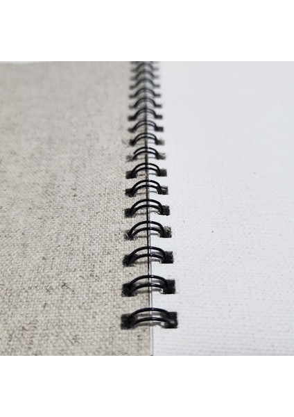 Bordosanat Cobain Linen Pad Keten Tuval Bezi Defteri A5 (364GR Gessolu) Akrilik Boyama ve Yağlıboya 10 Yaprak